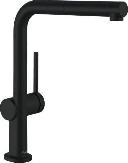 HANSGROHE Kchenarmatur Talis M54 Mattschwarz Einhebelmischer 270 mit Ausziehauslauf, 1jet, sBox (72809670)