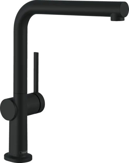 HANSGROHE Kchenarmatur Talis M54 Mattschwarz Einhebelmischer 270 mit Festauslauf Schwenkbereich einstellbar, 1jet (72840670)