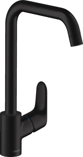 HANSGROHE Kchenarmatur Focus M41 Mattschwarz Einhebelmischer 260 mit Festauslauf, 1jet Schwenkbereich einstellbar (31820670)