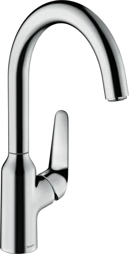 HANSGROHE Kchenarmatur Focus M42 Chrom Einhebelmischer 220 mit Festauslauf, 1jet 360 schwenkbarer Auslauf (71802000)