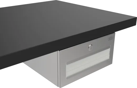 ✅ DREILICH Sirius II Papierhandtuchspender 9120104 fr die verdeckte Untertischmontage mit Zylinderschloss (2002040013)