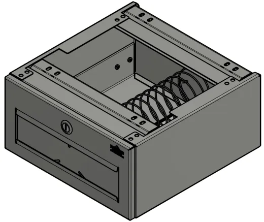 ✅ DREILICH Sirius II Papierhandtuchspender 9120104 fr die verdeckte Untertischmontage mit Zylinderschloss (2002040013)