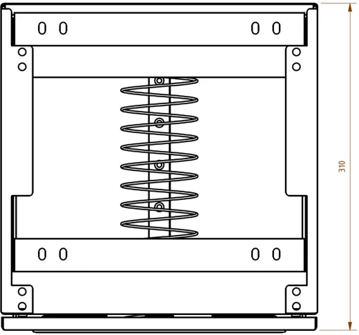 DREILICH Sirius II Papierhandtuchspender 9120104F fr die verdeckte Untertischmontage mit Federschnpper (2002040076)