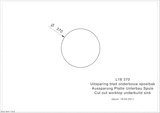 REGINOX Kchensple L18 370 (L) OKG Einbausple Edelstahl mit Flachrand Rundbecken 3 in 1 mit Siebkorb als Stopfenventil