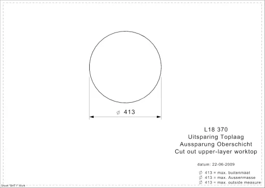 REGINOX Kchensple L18 370 (L) OKG Einbausple Edelstahl mit Flachrand Rundbecken 3 in 1 mit Siebkorb als Stopfenventil