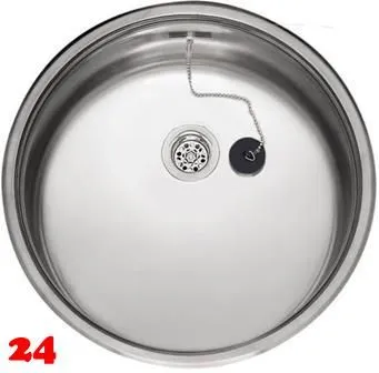 REGINOX Küchenspüle L18 390 (L) OSK Einbauspüle Edelstahl mit Flachrand Rundbecken 3 in 1 mit Gummistopfen und Kette REGINOX Küchenspüle L18 390 (L) OSK Einbauspüle Edelstahl mit Flachrand Rundbecken 3 in 1 mit Gummistopfen und Kette