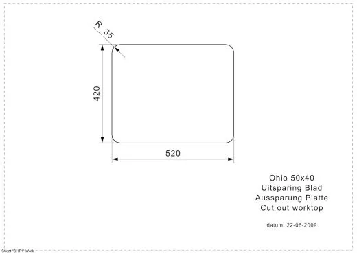 REGINOX Kchensple Ohio 50x40 (L) OKG Einbausple Edelstahl 3 in 1 mit Flachrand Siebkorb als Stopfenventil