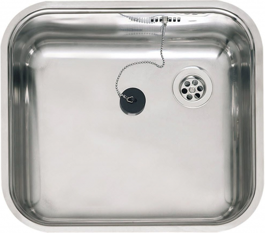 REGINOX Küchenspüle L18 4035 OSK Einbauspüle Edelstahl 3 in 1 mit Flachrand mit Gummistopfen und Kette