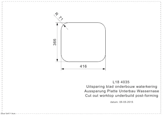 REGINOX Kchensple L18 4035 OSK Einbausple Edelstahl 3 in 1 mit Flachrand mit Gummistopfen und Kette