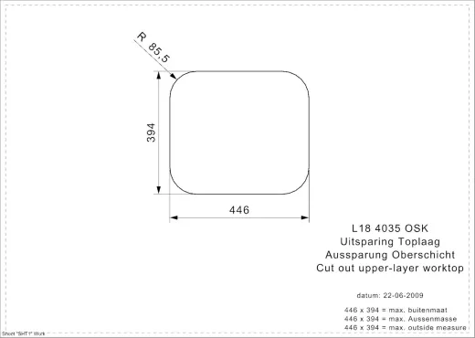 REGINOX Kchensple L18 4035 OSK Einbausple Edelstahl 3 in 1 mit Flachrand mit Gummistopfen und Kette