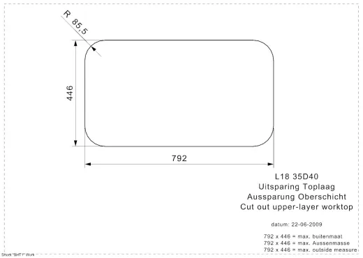 REGINOX Clean & Care L18 35D40 (L) KGKG-CC Einbausp�le Edelstahl mit Flachrand 3 in 1 Doppelbecken ohne �berlauf medizinischer Bereich