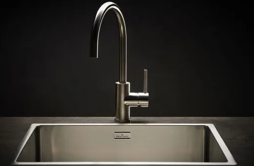 REGINOX K�chenarmatur Spring Edelstahl massiv (R31780) Einhebelmischer mit Festauslauf 360� schwenkbarer Auslauf