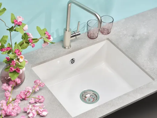 REGINOX Kchenarmatur Logan Edelstahl massiv (R31797) Einhebelmischer mit Festauslauf 360 schwenkbarer Auslauf