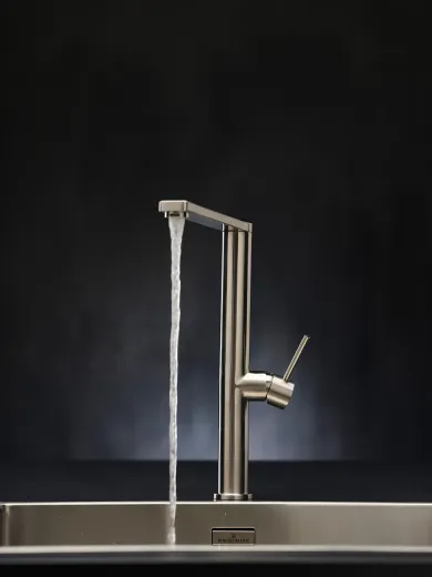 REGINOX K�chenarmatur Kelso Edelstahl massiv (R34590) Einhebelmischer mit Festauslauf 360� schwenkbarer Auslauf