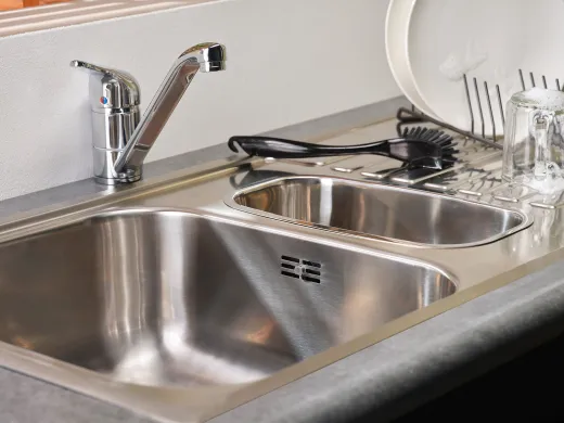 REGINOX Kchenarmatur Ela Chrom (R31599) Einhebelmischer mit Festauslauf 360 schwenkbarer Auslauf