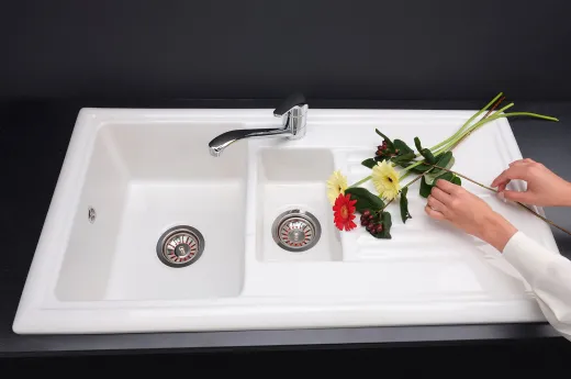 REGINOX Kchenarmatur Ela Chrom (R31599) Einhebelmischer mit Festauslauf 360 schwenkbarer Auslauf