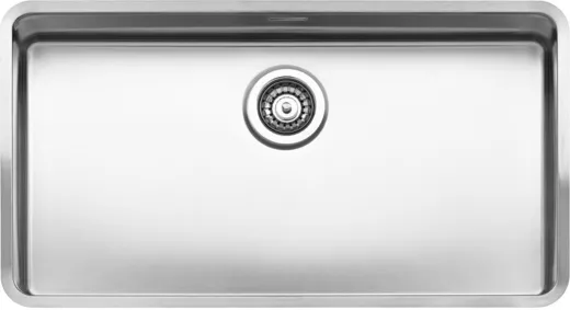 REGINOX Kchensple Ohio 80x42 (L) OKG Einbausple Edelstahl 3 in 1 mit Flachrand Siebkorb als Stopfenventil