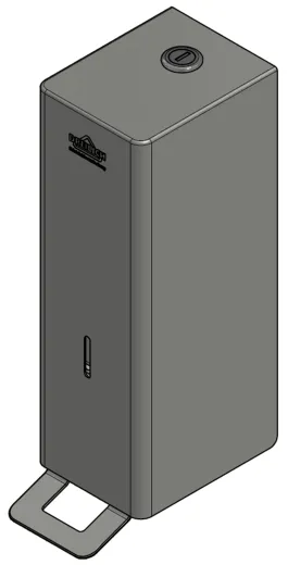 DREILICH Sirius II Seifen- und Desinfektionsmittelspender 194-10-2-CD fr die verdeckte Wandmontage mit flachem Zylinderschloss (2002140040)