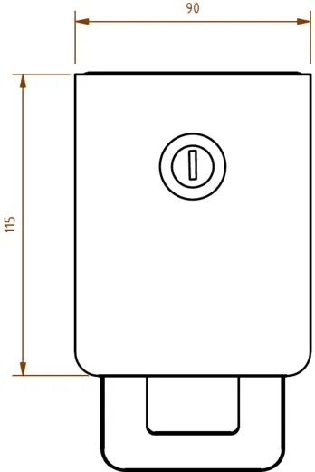 DREILICH Sirius II Seifen- und Desinfektionsmittelspender 194-10-2-CD fr die verdeckte Wandmontage mit flachem Zylinderschloss (2002140040)