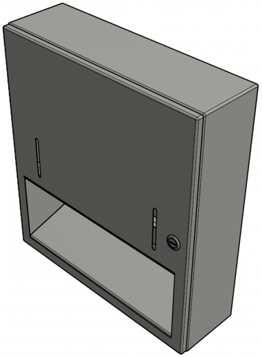 DREILICH Sirius II Papierhandtuch / Seifenspender Kombination 9120203 zur Aufputz- oder Unterputzmontage mit flachem Zylinderschloss (2002040031)
