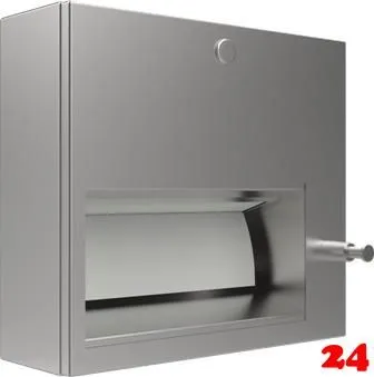 DREILICH Sirius II Papierhandtuch / Seifenspender Kombination 9120204 zur Aufputz- oder Unterputzmontage mit flachem Zylinderschloss (2002040062)