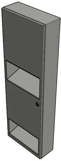 DREILICH Sirius II Papierhandtuch / Seifenspender Kombination 9120202-190 zur Aufputz- oder Unterputzmontage mit flachem Zylinderschloss (2002040085)