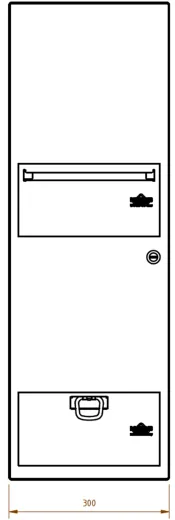 DREILICH Sirius II Papierhandtuch / Seifenspender Kombination 9120202-190 zur Aufputz- oder Unterputzmontage mit flachem Zylinderschloss (2002040085)