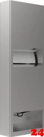 DREILICH Sirius II Papierhandtuch / Seifenspender Kombination 9120202-190M zur Aufputz- oder Unterputzmontage mit verdecktem Magnetschloss (2002040086)