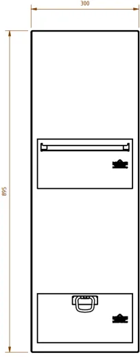 DREILICH Sirius II Papierhandtuch / Seifenspender Kombination 9120202-190M zur Aufputz- oder Unterputzmontage mit verdecktem Magnetschloss (2002040086)