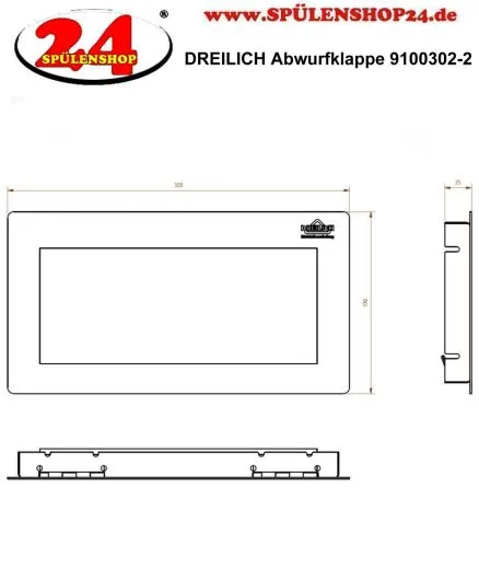DREILICH Sirius II Abfall-Abwurfklappe 9100302-2 zum Einbau in Waschtischschrzen oder Mbelfronten (2002080062)