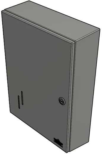 DREILICH Sirius II Papierhandtuchspender 9120102 zur verdeckten Wandmontage mit flachem Zylinderschloss (2002040002)