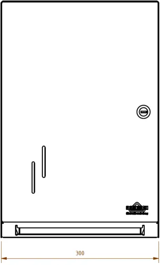 DREILICH Sirius II Papierhandtuchspender 9120102 zur verdeckten Wandmontage mit flachem Zylinderschloss (2002040002)