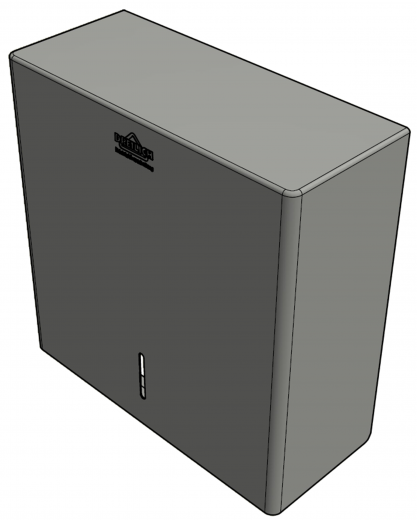 DREILICH Sirius II Papierhandtuchspender 9120107 zur verdeckten Wandmontage mit starkem Magnetschloss (2002040008)