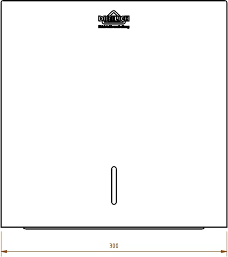 DREILICH Sirius II Papierhandtuchspender 9120107 zur verdeckten Wandmontage mit starkem Magnetschloss (2002040008)