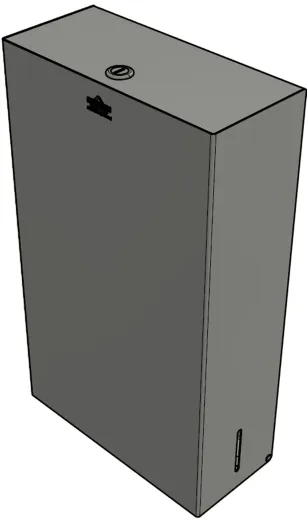 DREILICH Sirius II Papierhandtuchspender 9120120 zur verdeckten Wandmontage Front abklappbar mit flachem Zylinderschloss (2002040059)