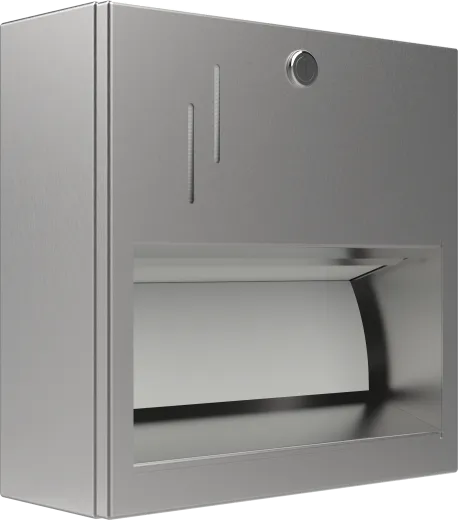 DREILICH Sirius II Papierhandtuchspender 9120201 zur verdeckten Wandmontage mit flachem Zylinderschloss (2002040010)