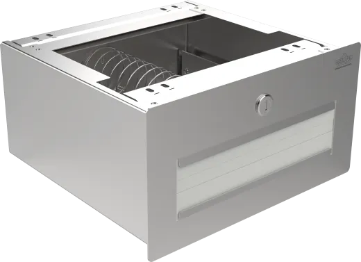 DREILICH Sirius II Papierhandtuchspender 9120104BS Front plan aufliegend fr die verdeckte Untertischmontage mit Zylinderschloss (2002040053)