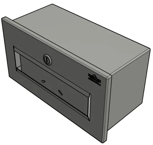 DREILICH Sirius II Papierhandtuchspender 9120106 fr die verdeckte Untertischmontage mit Zylinderschloss (2002040017)