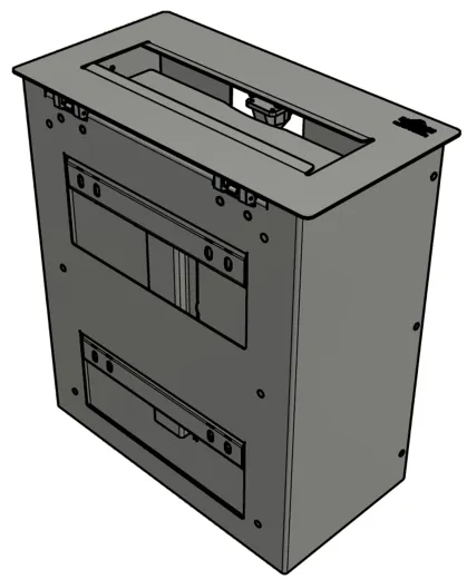DREILICH Sirius II Papierhandtuchspender 9120504M zum horizontalen Einbau in Waschtisch- oder Arbeitsplatten mit Magnetschloss (2002040047)