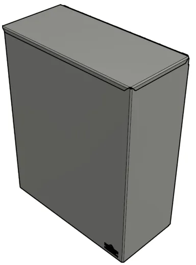 DREILICH Sirius II Abfallbehlter 9100SA2D zur Wandmontage offene Bauform mit Deckel Fassungsvermgen ca. 27 Liter (2002080005)