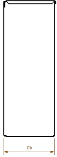 DREILICH Sirius II Abfallbehlter 9100SA2D zur Wandmontage offene Bauform mit Deckel Fassungsvermgen ca. 27 Liter (2002080005)