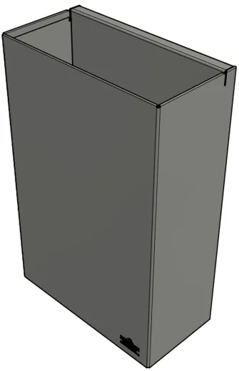 DREILICH Sirius II Abfallbehlter 9100101 zur verdeckten Wandmontage offene Bauform ohne Deckel Fassungsvermgen ca. 16 Liter (2002080010)