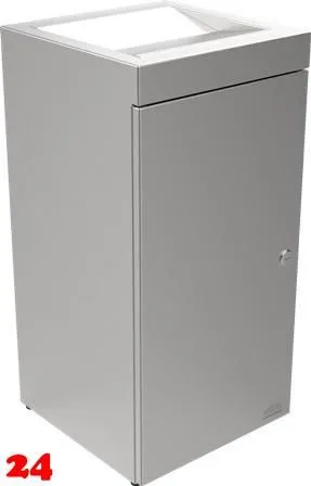 DREILICH Sirius II Abfallbehlter 9100110 zur freien Aufstellung mit selbstschlieender Abwurfklappe Fassungsvermgen ca. 25 Liter (2002080058)