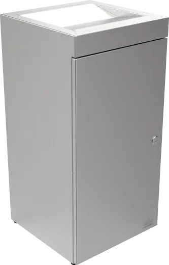 DREILICH Sirius II Abfallbehlter 9100110 zur freien Aufstellung mit selbstschlieender Abwurfklappe Fassungsvermgen ca. 25 Liter (2002080058)