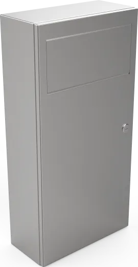 DREILICH Sirius II Abfallbehlter 9100103 zur Aufputz- oder Unterputzmontage mit Schwingklappe Fassungsvermgen ca. 12,5 Liter (2002080007)