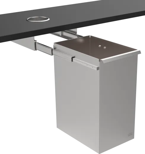 DREILICH Sirius II Abfallbehlter 9100400-2 ausfahrbar zur Untertischmontage ohne Einwurfhlse Fassungsvermgen ca. 80 Liter (2002080061)