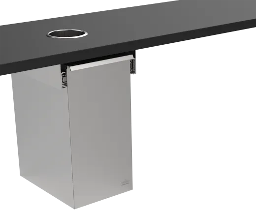 DREILICH Sirius II Abfallbehlter 9100400-2 ausfahrbar zur Untertischmontage ohne Einwurfhlse Fassungsvermgen ca. 80 Liter (2002080061)