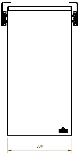 DREILICH Sirius II Abfallbehlter 9100400-2 ausfahrbar zur Untertischmontage ohne Einwurfhlse Fassungsvermgen ca. 80 Liter (2002080061)