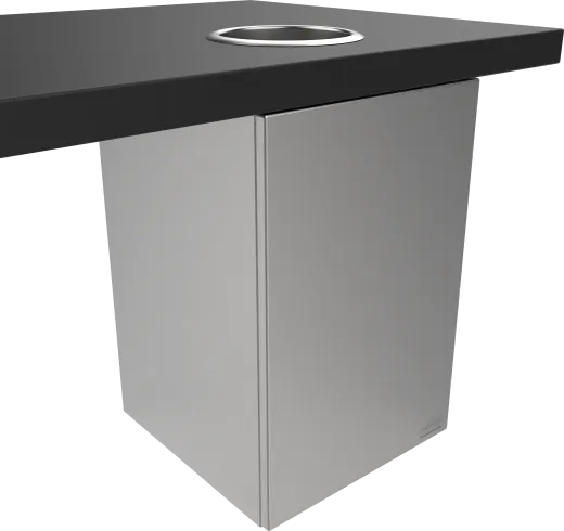 DREILICH Sirius II Abfallbehlter 9100205M zur Untertischmontage ohne Einwurfhlse mit Magnetschloss Fassungsvermgen ca. 25 Liter (2002080077)