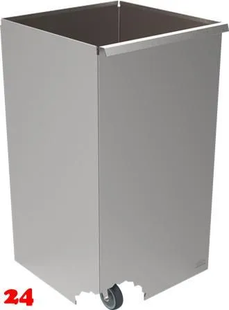 DREILICH Sirius II Abfallbehlter 9100R zur freien Aufstellung ohne Deckel mit Lenkrollen Fassungsvermgen ca. 100 Liter (2002080112)